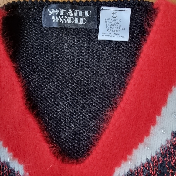 Stunning Unique Vintage Pearl & Angora Sweater - Picture 4 of 9